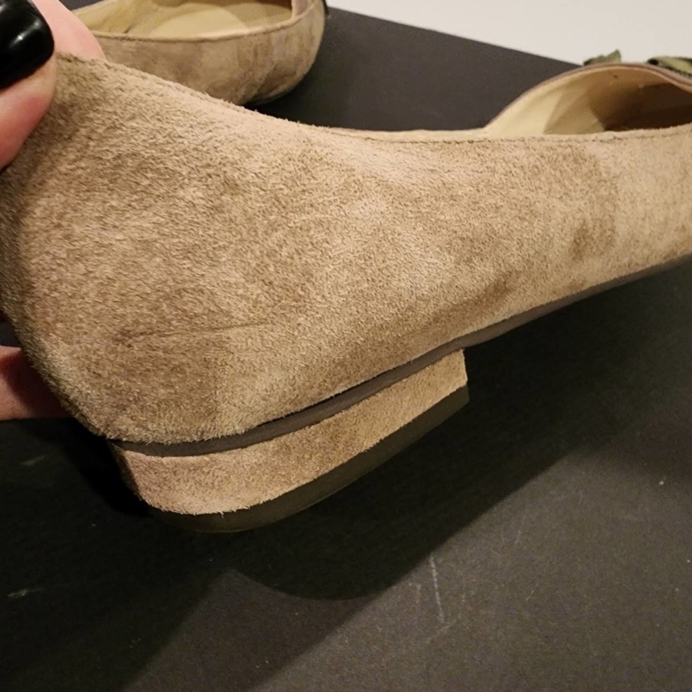 SEYCHELLES Special Edition Taupe Suede Leather Flats SIZE 10M - Picture 5 of 14